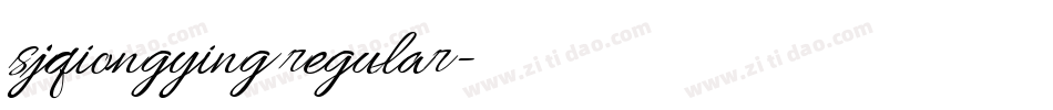 sjqiongying regular字体转换